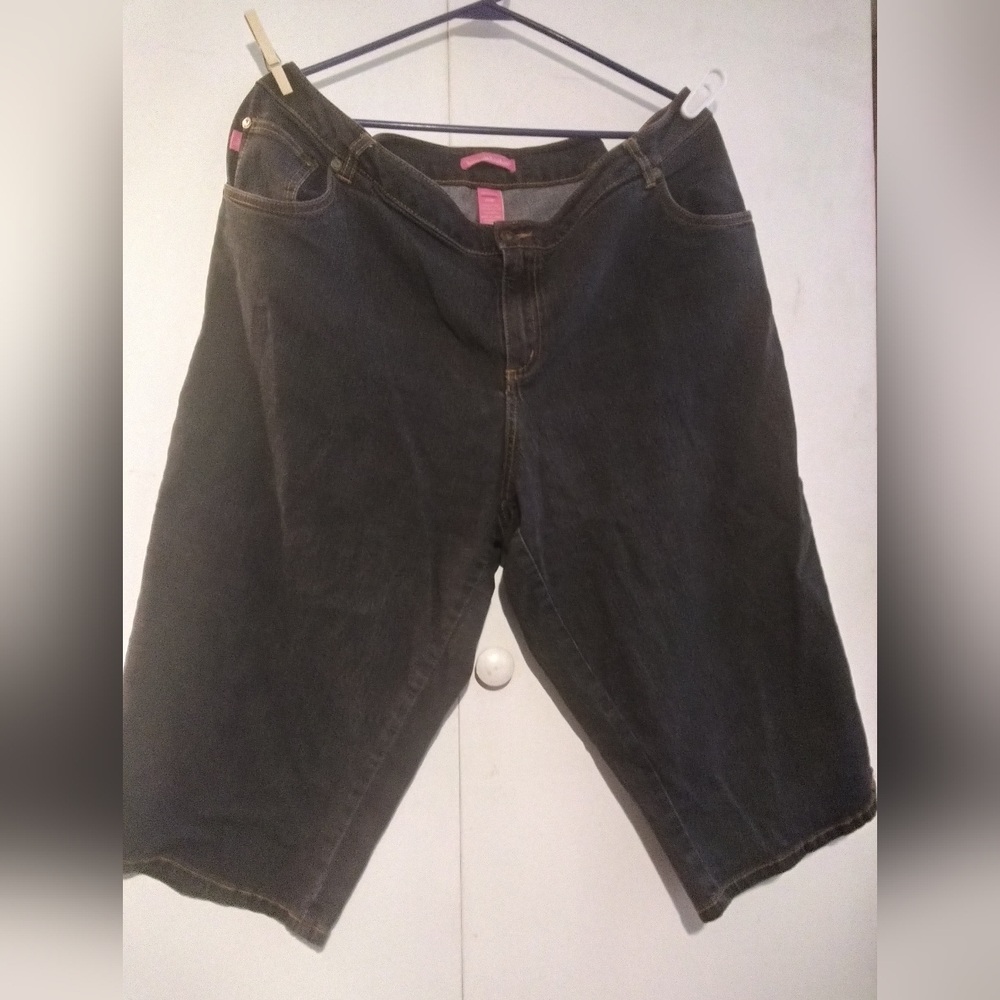 Woman Within size 22 petite Denim Capri
